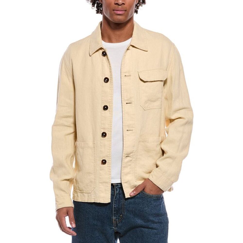 Slowear Mens  Incotex Linen Sportscoat, Yellow